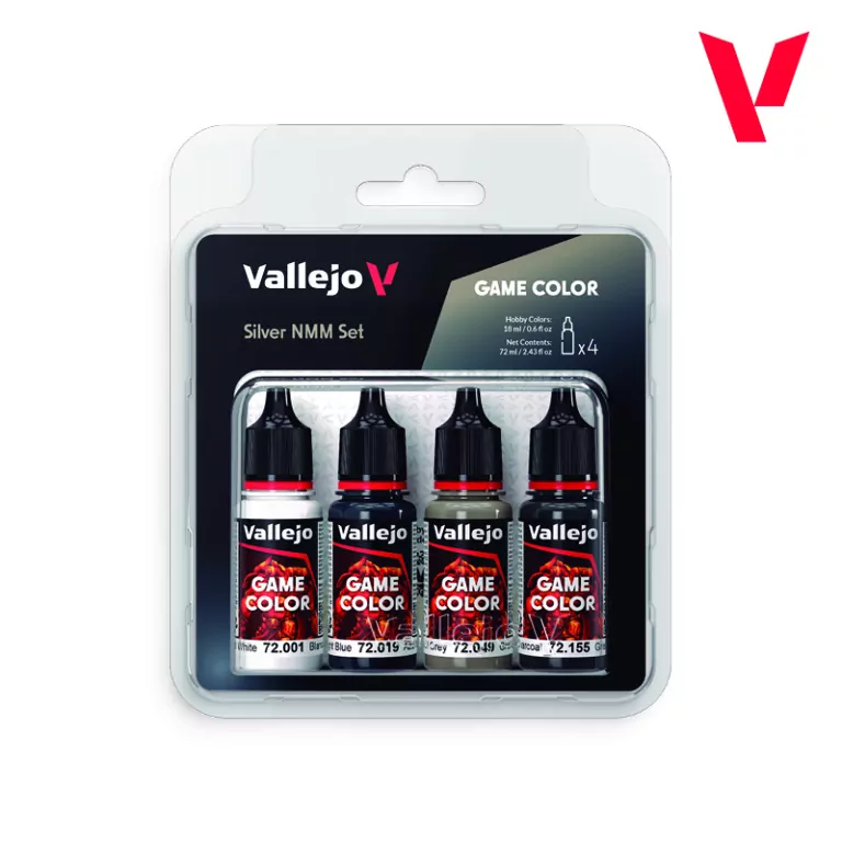 Vallejo: 72.394 - Game Color - Silver NMM Set (4x18 ml) - tantis.pl