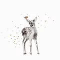 Karnet Swarovski kwadrat Jelonek i ptaszek - tantis.pl
