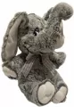 Maskotka pluszowa Słoń szary siedzący z kokardą 30cm 4186 - tantis.pl