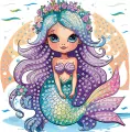 Mozaika piankowa syrenka 25x25cm - tantis.pl