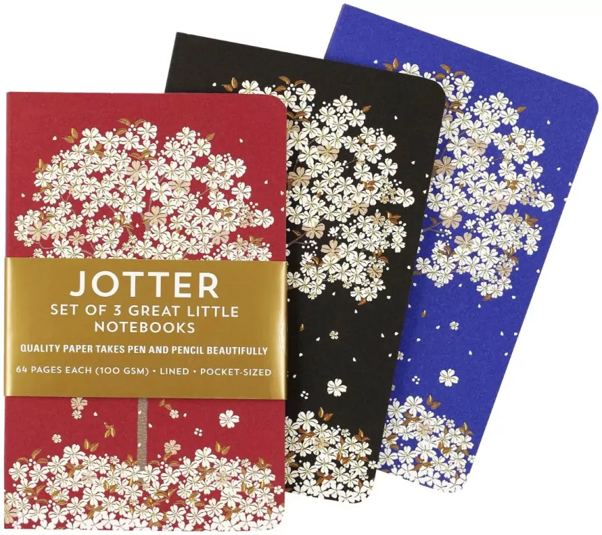 Notatniki Jotter Spadające Kwiaty 9x14cm (3szt) - tantis.pl