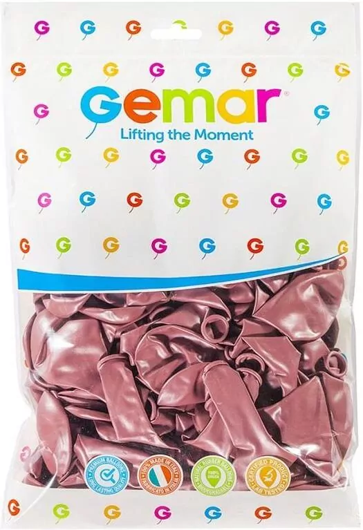 Balony Gemar metaliczne różowo złote 100szt - tantis.pl