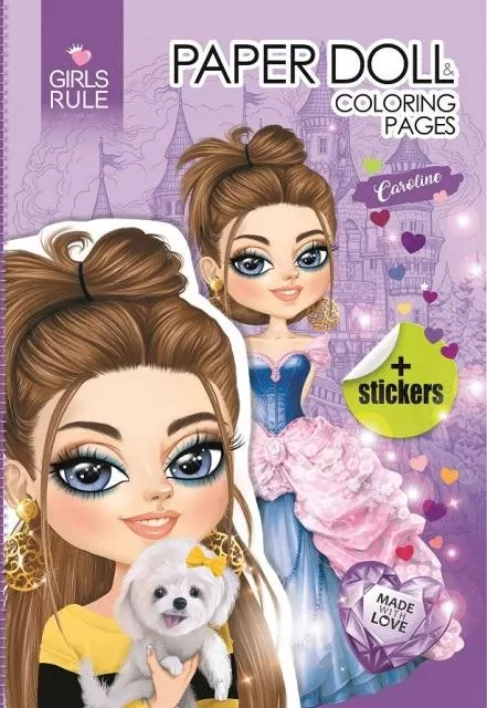 Papierowa lalka do wycinania Caroline - tantis.pl