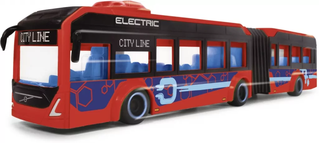 Autobus przegubowy czerwony Volvo 40cm - tantis.pl