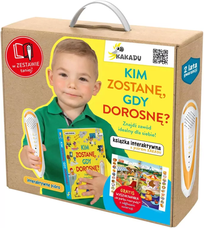 Kim zostanę gdy dorosnę? Książka interaktywna z piórem Kakadu - tantis.pl