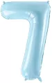 Balon foliowy 7 jasny niebieski 86cm - tantis.pl