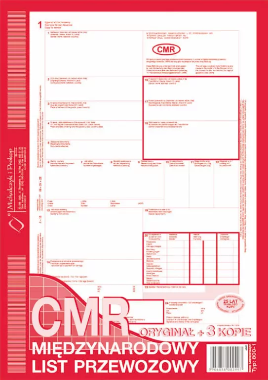 CMR Międzynarodowy list przewozowy 800-1N - tantis.pl