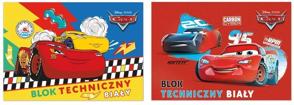Blok techniczny A4/10K biały Cars - tantis.pl