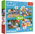 Puzzle 4w1. Wioska Smerfów - tantis.pl