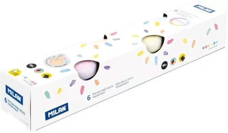 Farby do malowania palcami 40ml 6kol pastelowe - tantis.pl