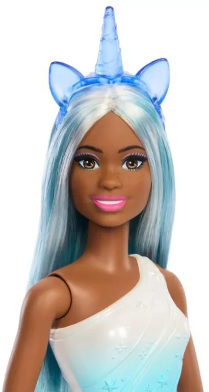 Mattel. Barbie Lalka Jednorożec, niebieska HRR14 - tantis.pl