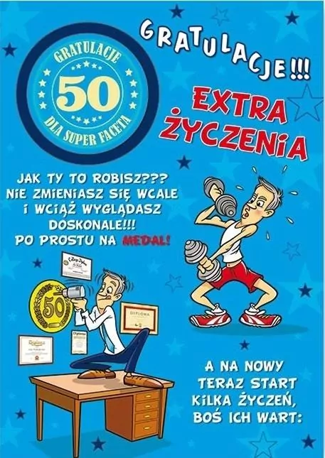 Karnet Party B6+koperta. Urodziny 50 - tantis.pl