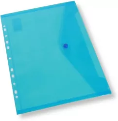 Teczka A4 kopertowa z europerforacją niebieska