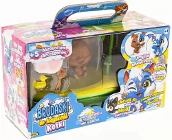 Brudaski w kąpieli Kotki. Puszek z wanną