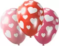 Balony z nadrukiem serca 5szt - tantis.pl