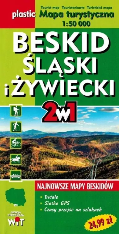 Beskid Śląski i Żywiecki. Mapa turystyczna 1:50 000 - tantis.pl