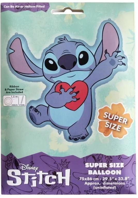 Balon foliowy Disney Stitch 75x86cm - tantis.pl