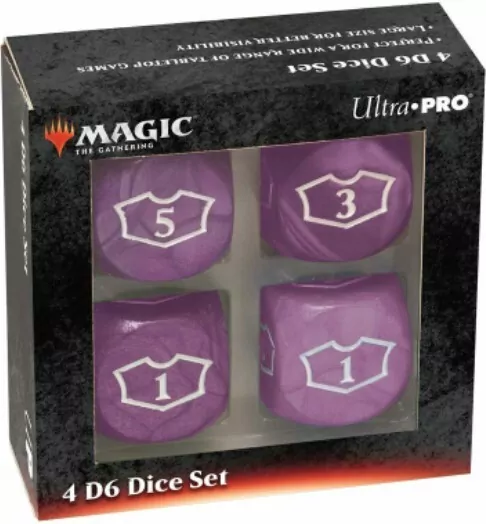 Ultra Pro: Magic the Gathering - Black Mana - 22 mm Deluxe Loyalty Dice Set - tantis.pl