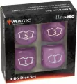 Ultra Pro: Magic the Gathering - Black Mana - 22 mm Deluxe Loyalty Dice Set - tantis.pl