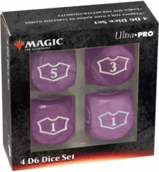 Ultra Pro: Magic the Gathering - Black Mana - 22 mm Deluxe Loyalty Dice Set