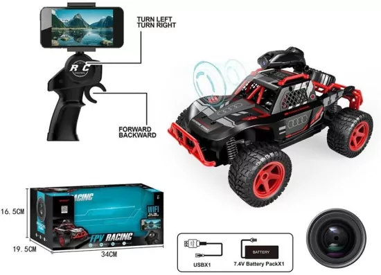 Auto z kamerą Wi-Fi zdalnie sterowane