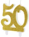 Świeczka urodzinowa liczba 50 złota 7,5cm - tantis.pl
