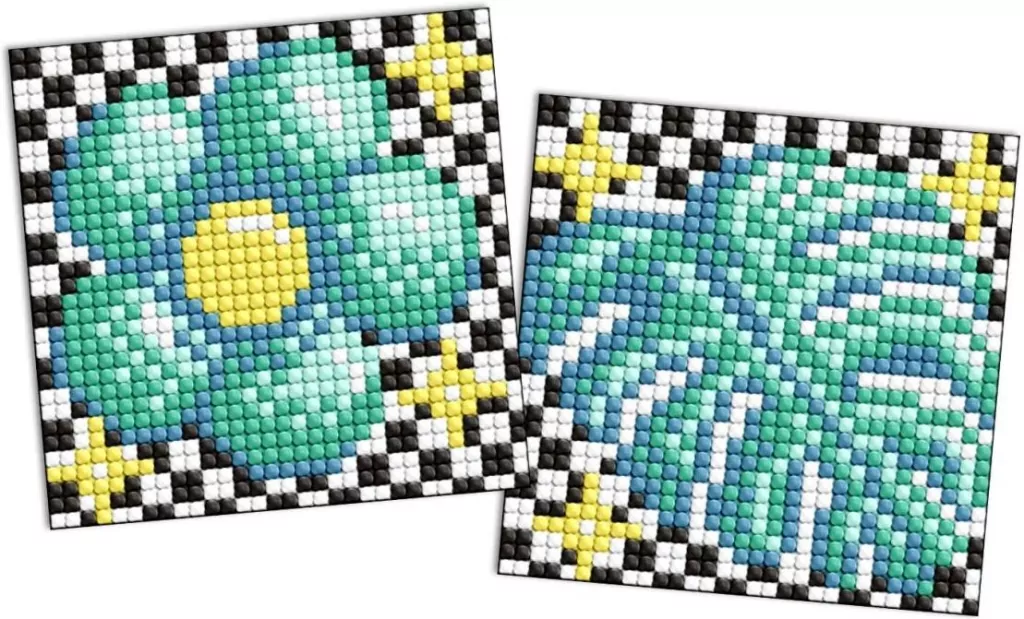 Diamentowa mozaika Kids - Kwiat i liść 9x9cm - tantis.pl