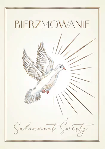 Karnet A5 Bierzmowanie - Gołąb - tantis.pl