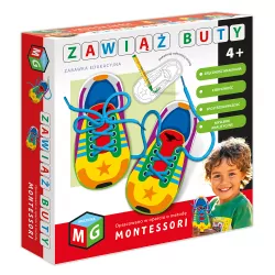 Zawiąż buty. Zabawka edukacyjna Montessori