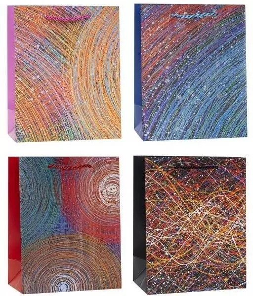 Torebka ozdobna 18x23x8cm brokat mix ROZETTE - tantis.pl