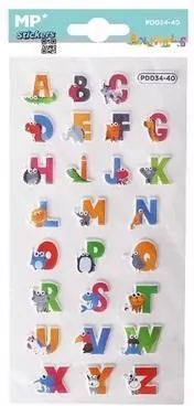 Naklejki 3D alfabet zwierzaki - tantis.pl