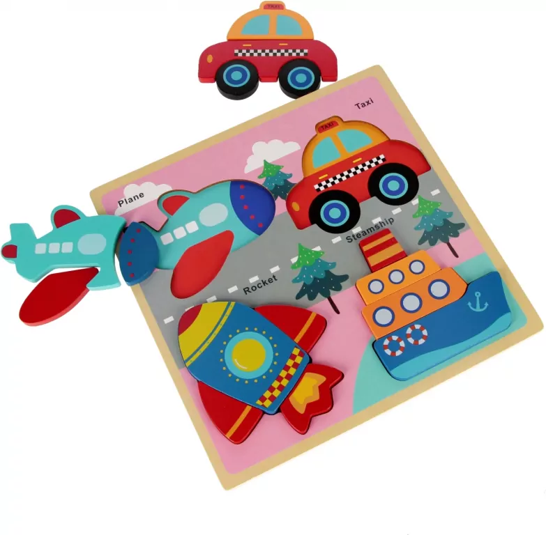 Układanka edukacyjna POJAZDY BAM BAM 30X30X2 - tantis.pl