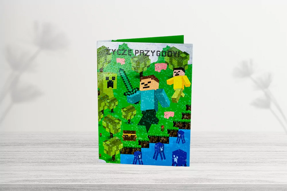 Karnet Urodzinowy Minecraft - tantis.pl