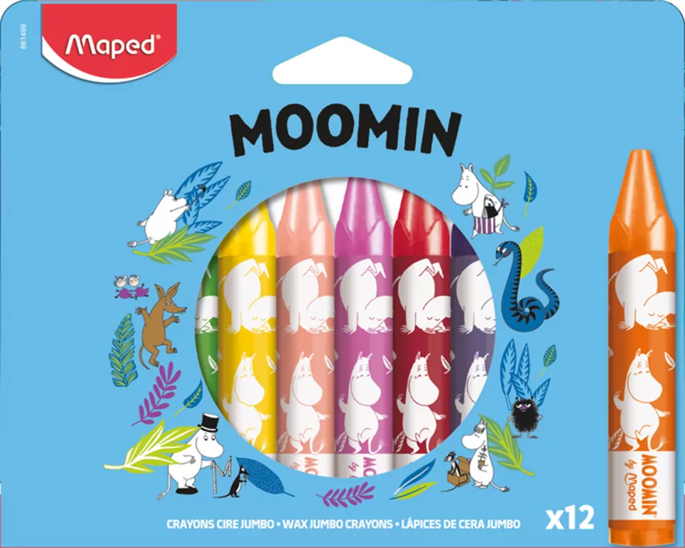 Kredki świecowe Muminki Jumbo 12szt MAPED - tantis.pl