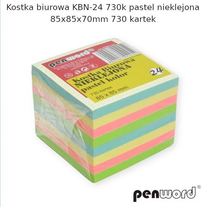 Kostka biurowa pastel 85x85x70mm 730K - tantis.pl