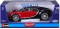 BBURAGO. Bugatti Chiron black/red 1:18 - tantis.pl