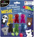Kredki misie do nauki rysowania, 6 kolorów - tantis.pl