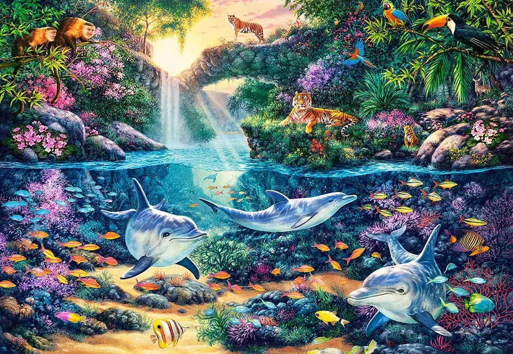 Puzzle 1500. Rajska Dżungla. 151875 - tantis.pl