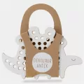 Dinozaur Antek.Drewniana przeplatanka Montessori - tantis.pl