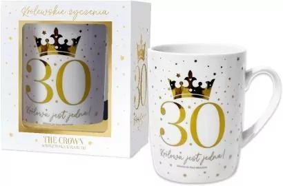 Kubek The Crown-30K biały