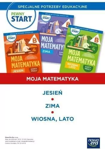 Pewny start. Zestaw Moja matematyka. Karty Pracy. poz. B - tantis.pl