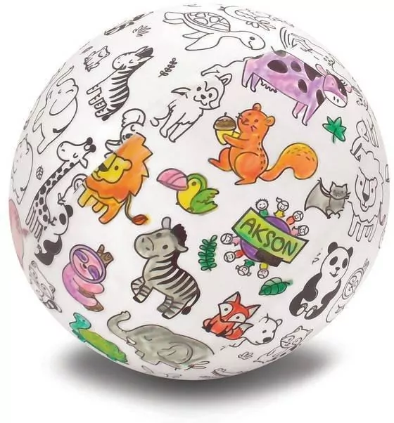 Piłka balonowa do kolorowania zwierzątka 30cm - tantis.pl