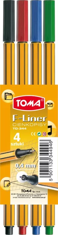 Cienkopis F-Liner 4 kolory. - tantis.pl