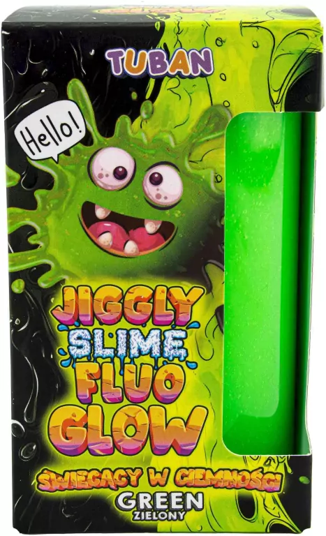 Jiggly Slime Fluo Glow zielony - tantis.pl