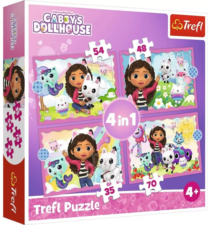 Przygody Gabi. Puzzle 4w1 - tantis.pl