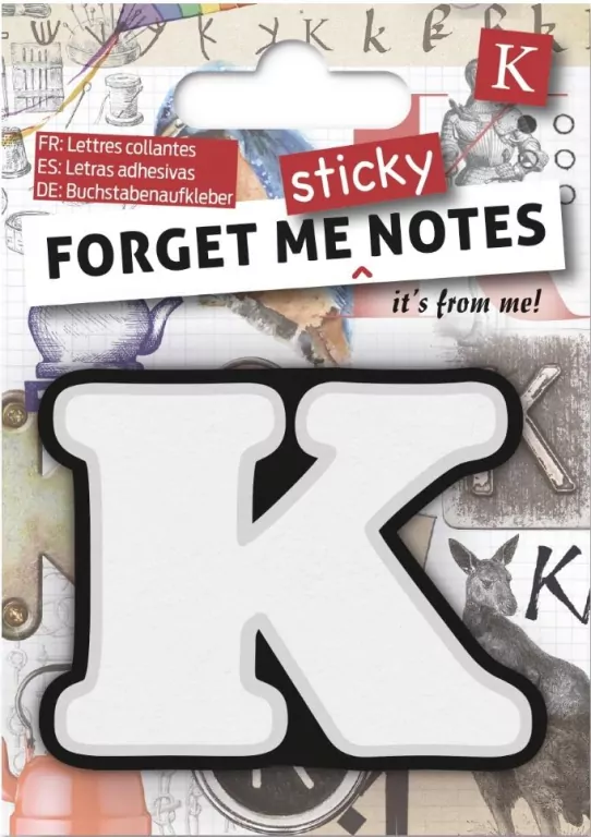 Forget me sticky notes kart samoprzylepne litera K - tantis.pl