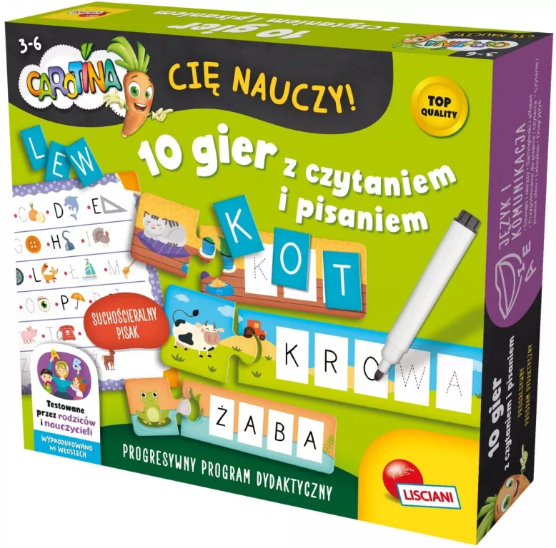 Lisiciani 10 gier z czytaniem i pisanie Carotina cię nauczy! - tantis.pl