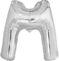 Balon foliowy litera M srebrna 69,5x86cm - tantis.pl