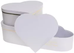 Pudełko Flower Box białe serce ROZETTE