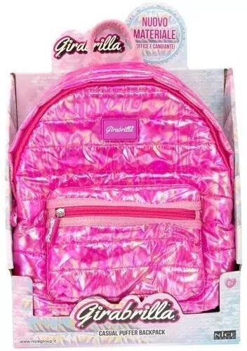 Plecak puff ciemno różowy 22cm - tantis.pl
